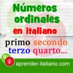Números ordinales en italian