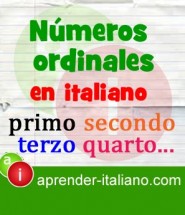 Números ordinales en italian